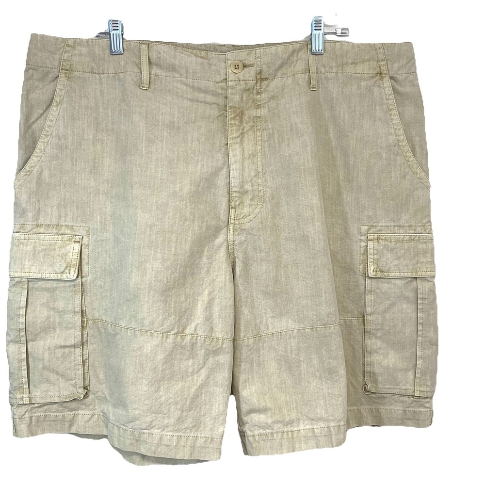 Lucky Brand Cargo Shorts Men 40 Neutral 100% Cotton Casual Utility Outdoor Work